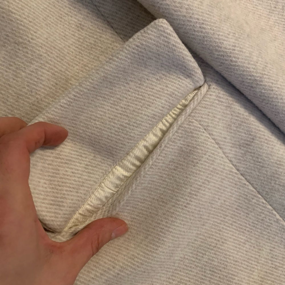 Zara Double-Breasted Cream Blazer Coat - Picture 6 of 10